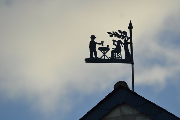 Weather vane outdoors