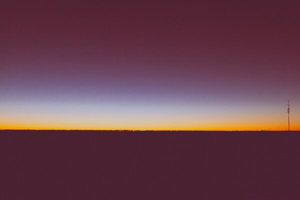 Horizonte de la tierra y el cielo