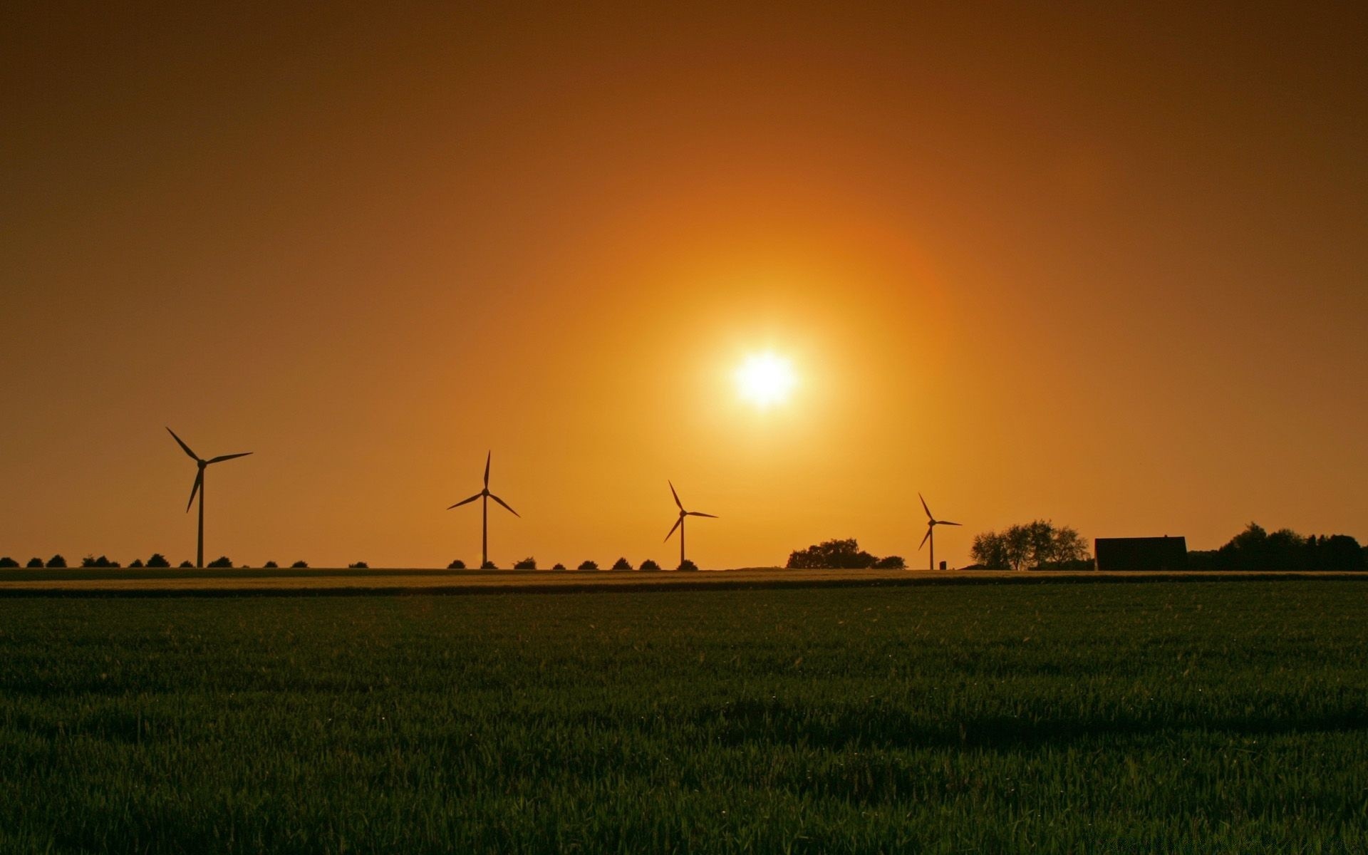 the sky windmill wind farm wind turbine turbine electricity energy grinder sunset landscape production field sun environment countryside power sky agriculture invention industry