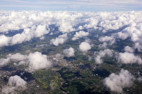 Himmlische Landschaft mit Draufsicht