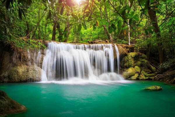 Natur Wasserfall Wasser am Wasserfall