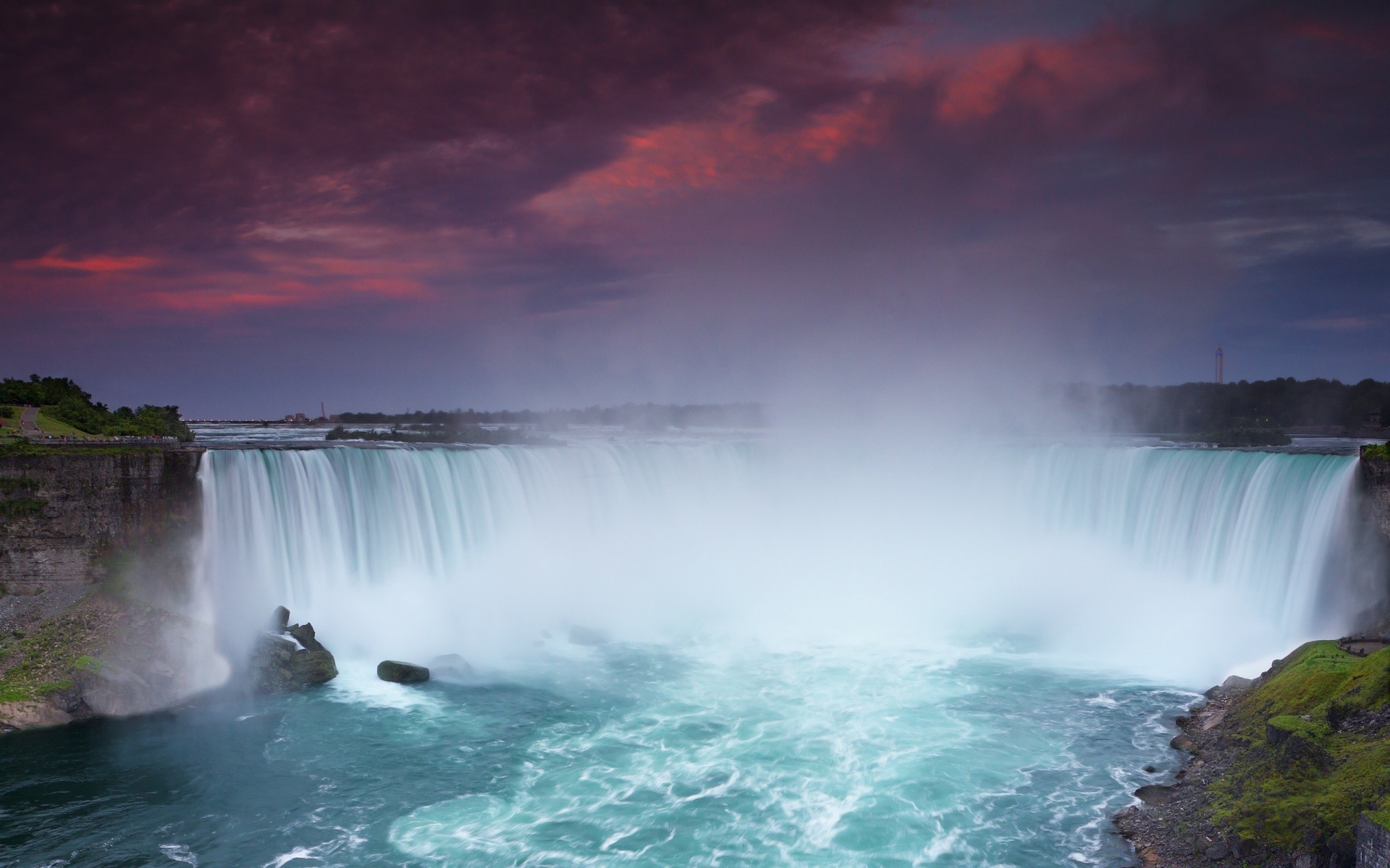 cascate acqua viaggi cascata paesaggio nebbia all aperto arcobaleno fiume natura surf nebbia