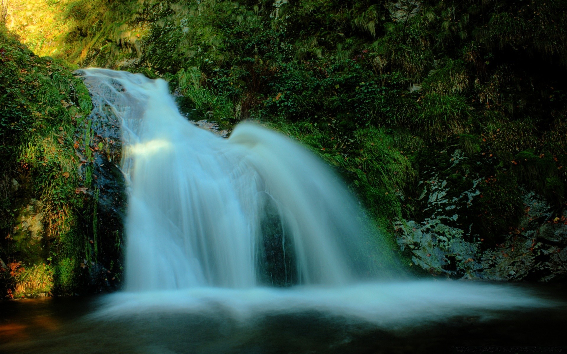 waterfalls waterfall water river wood nature motion fall blur cascade travel stream landscape leaf wet photograph outdoors flow moss purity