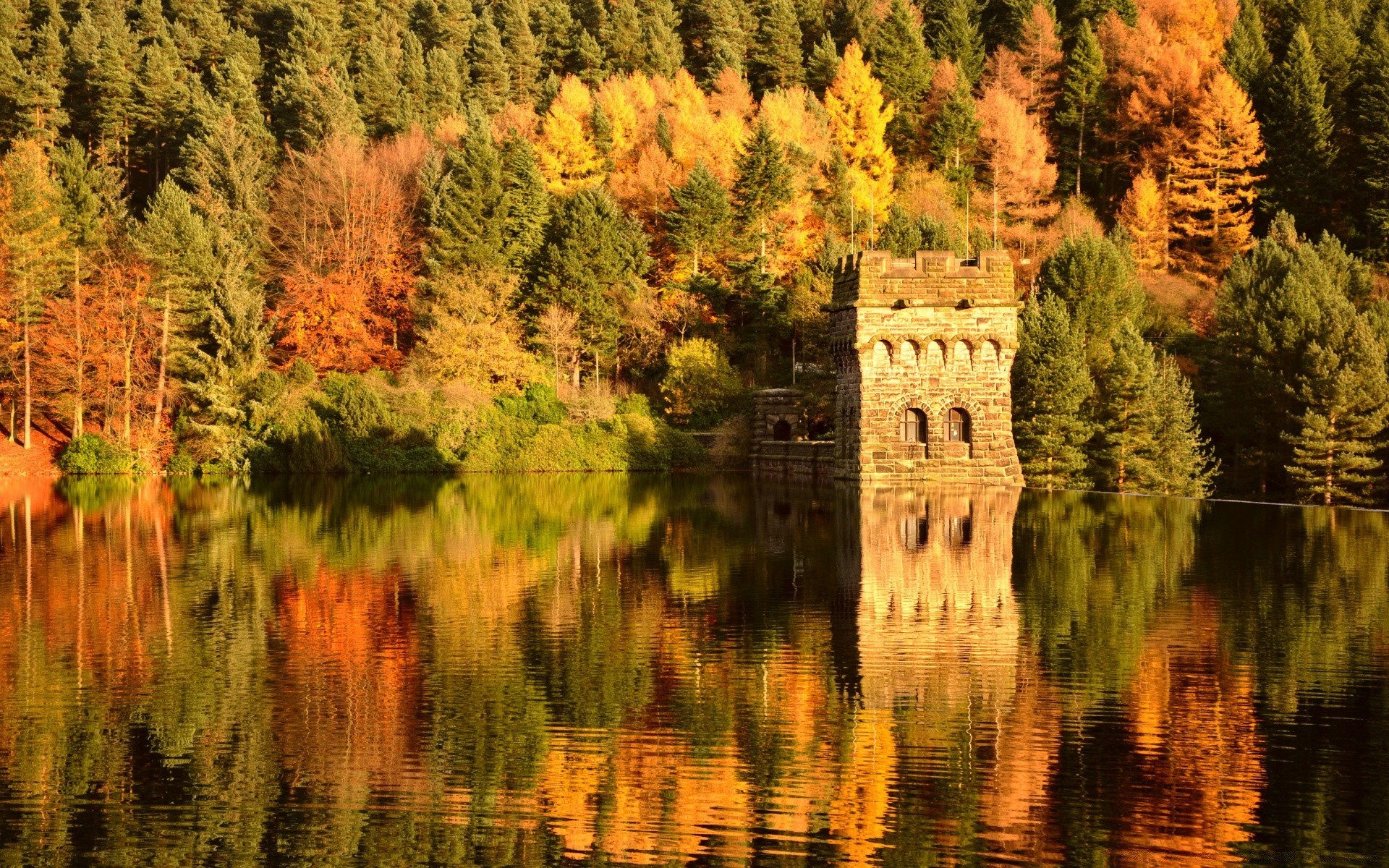 autumn fall outdoors nature tree wood water lake travel leaf scenic landscape reflection sky river daylight