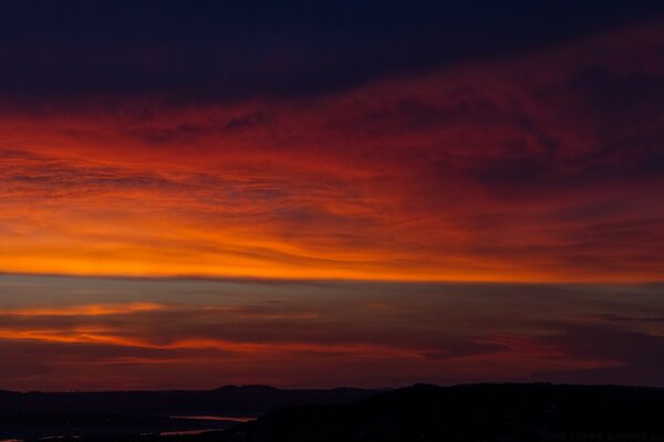 Puesta de sol del Escritorio de la tarde