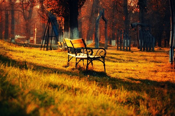 Herbstzeit. Schöner Platz