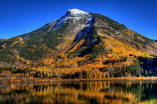 High mountains. Blue sky