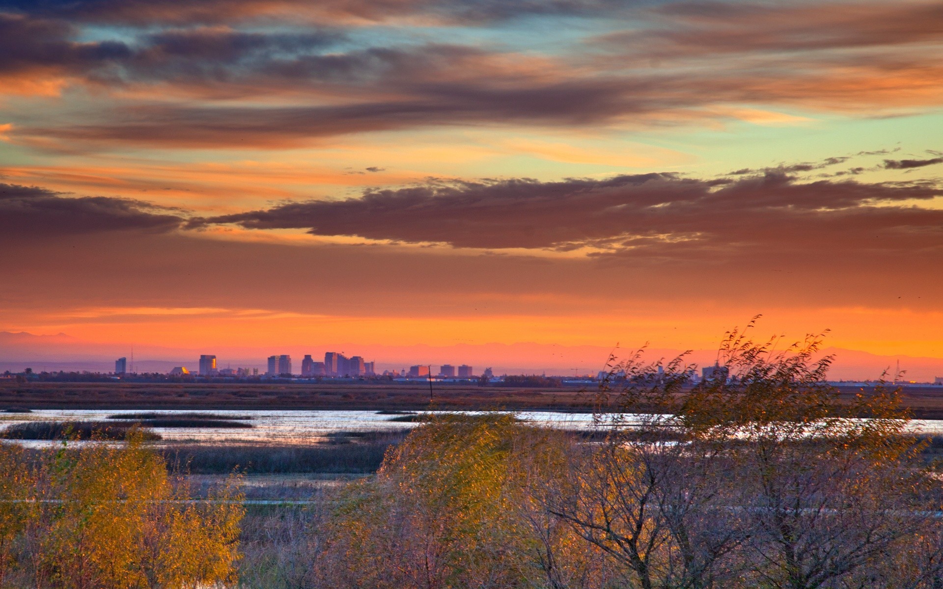 autunno tramonto alba acqua autunno paesaggio sera natura cielo crepuscolo all aperto lago viaggi riflessione fiume albero