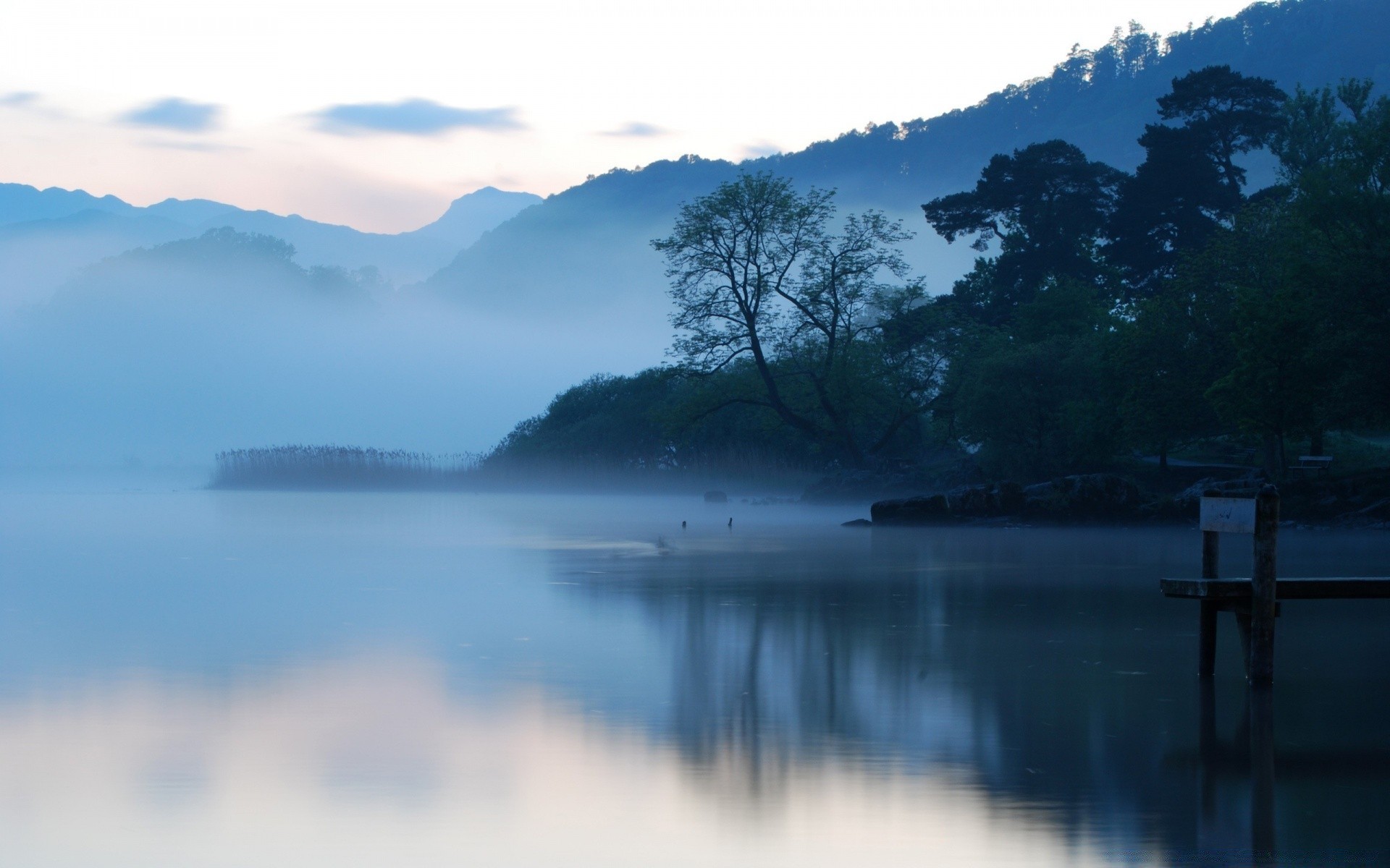 lake water reflection landscape dawn nature river tree sky outdoors travel sunset mountain evening