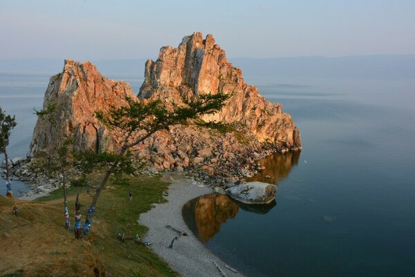 An unusual place. Rocks and water