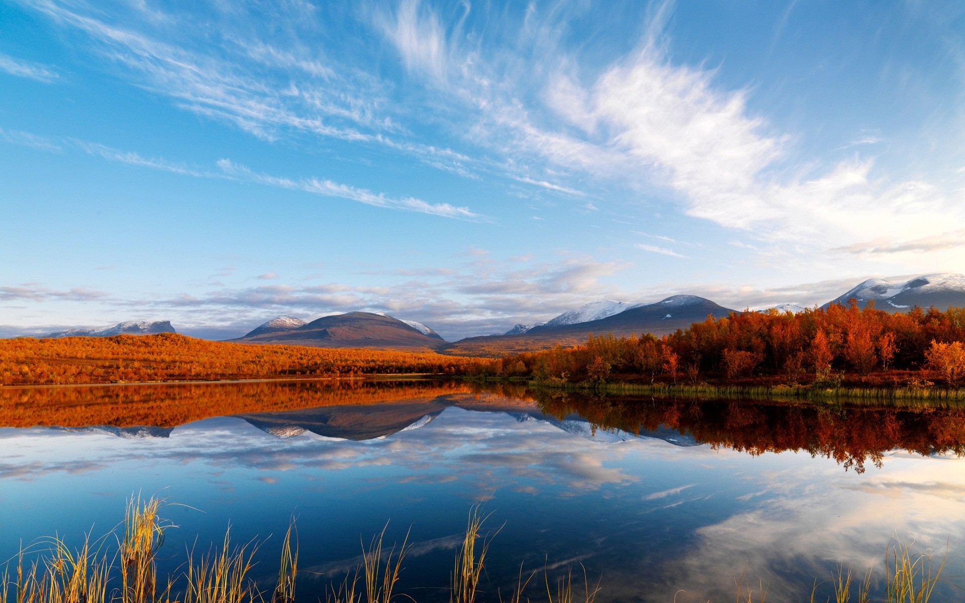 autumn water lake reflection landscape nature dawn sky sunset outdoors fall river travel evening wood