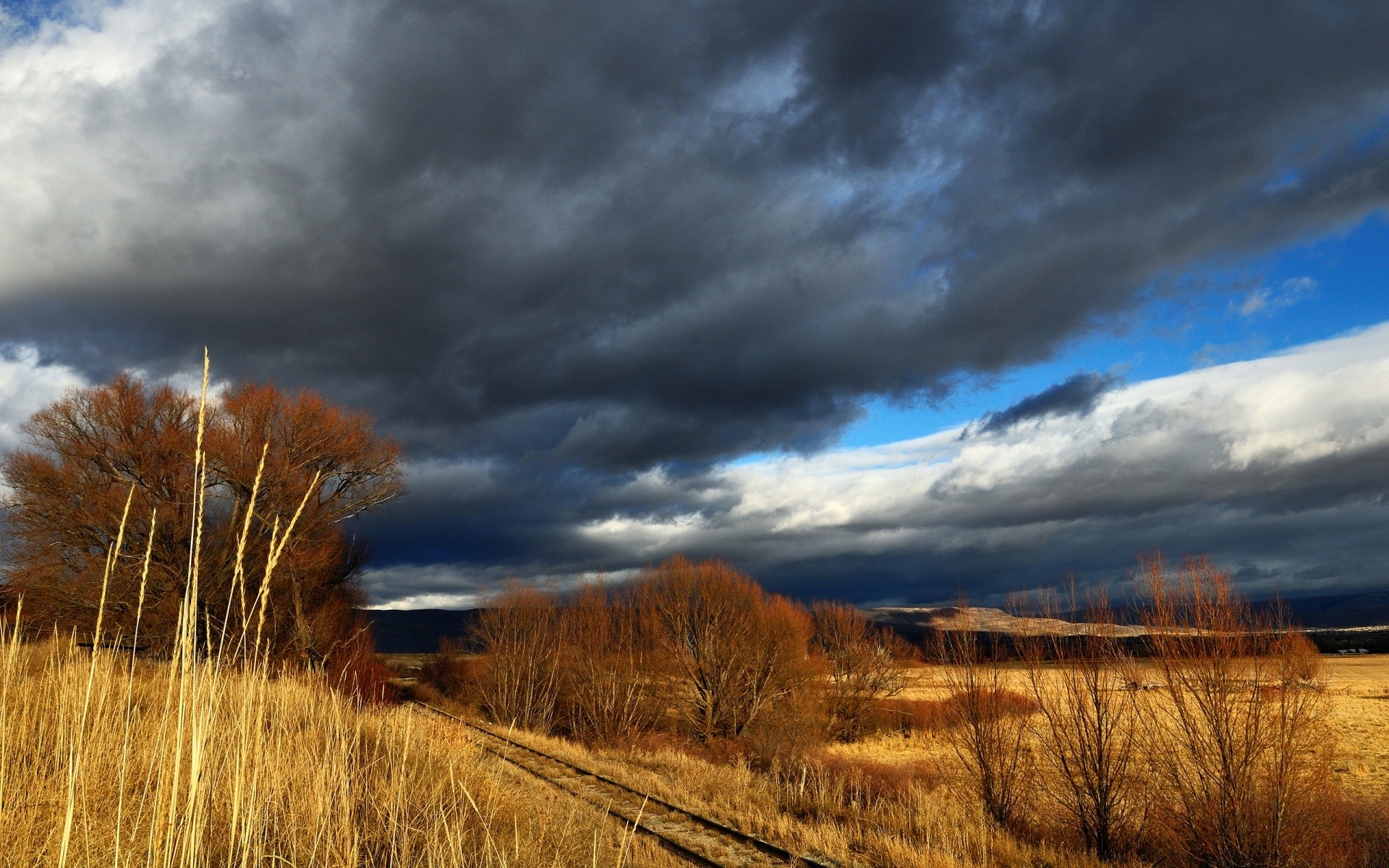 autumn sunset landscape sky nature fall dawn outdoors tree winter travel snow wood sun storm weather evening fair weather