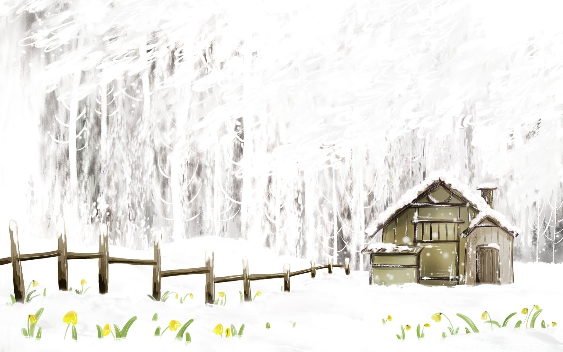 spring snow winter house outdoors wood architecture nature fence frost family frozen cold tree horizontal building