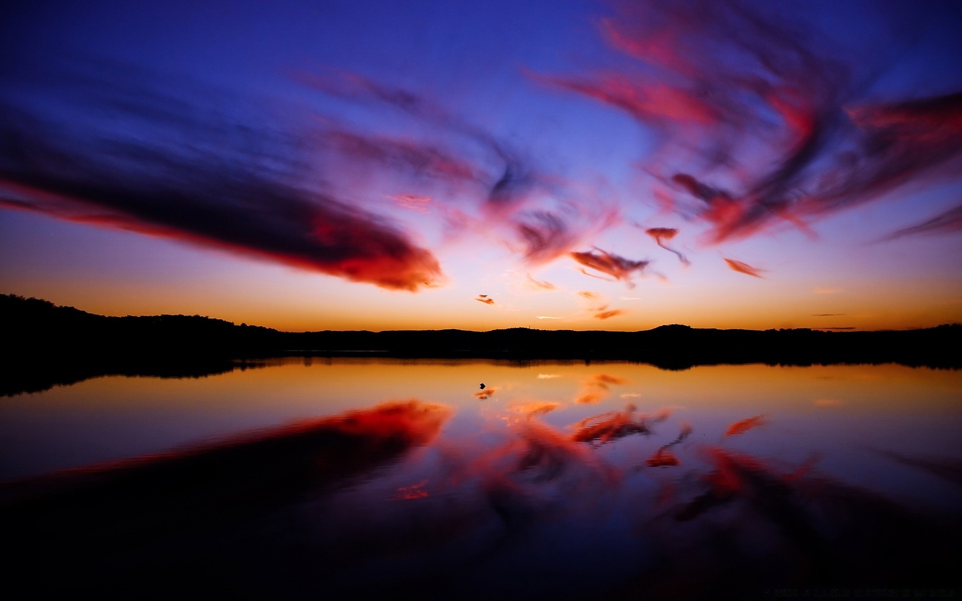 озера закат рассвет солнце аннотация искусство вечером свет цвет сумрак пейзаж пламя