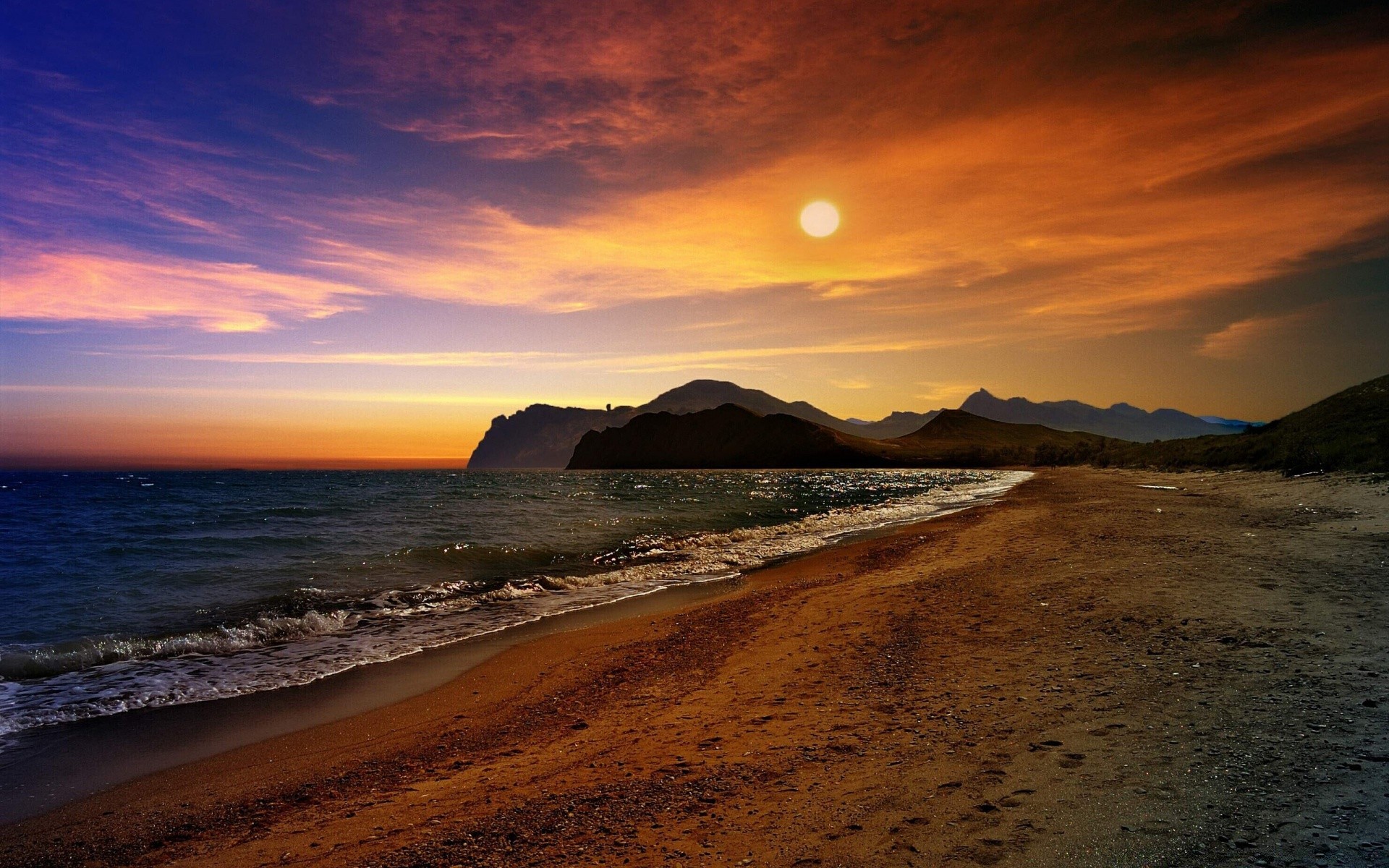 été coucher de soleil eau aube crépuscule plage mer soir soleil océan ciel voyage paysage paysage mer sable nature