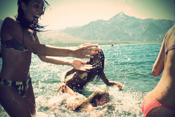 Férias de verão no mar e na praia