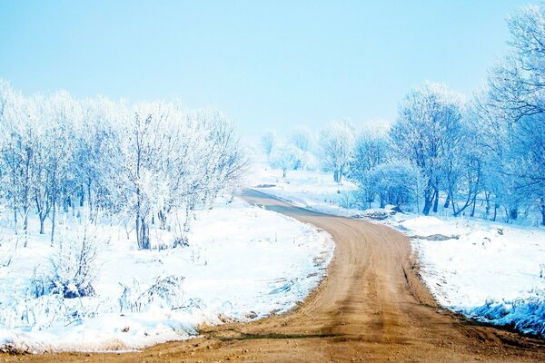 Straße im Winter