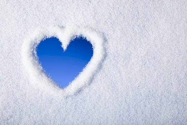 The icy heart is blue