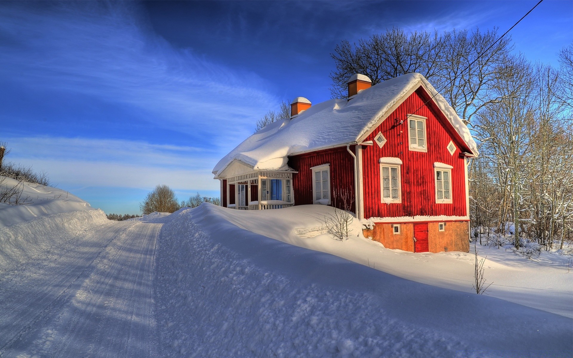 winter snow house bungalow wood cold hut chalet frosty frozen outdoors frost family