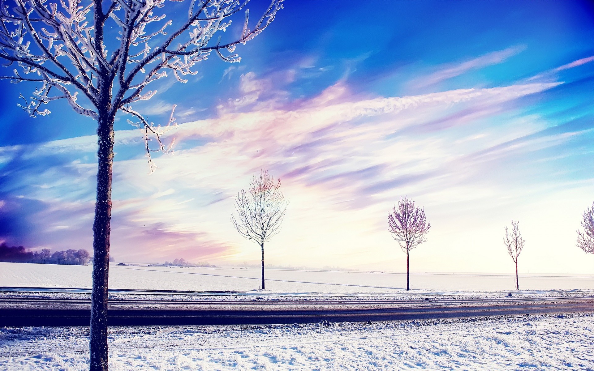 inverno paesaggio natura albero neve tempo stagione gelo scenico freddo alba cielo bel tempo congelato all aperto legno tramonto