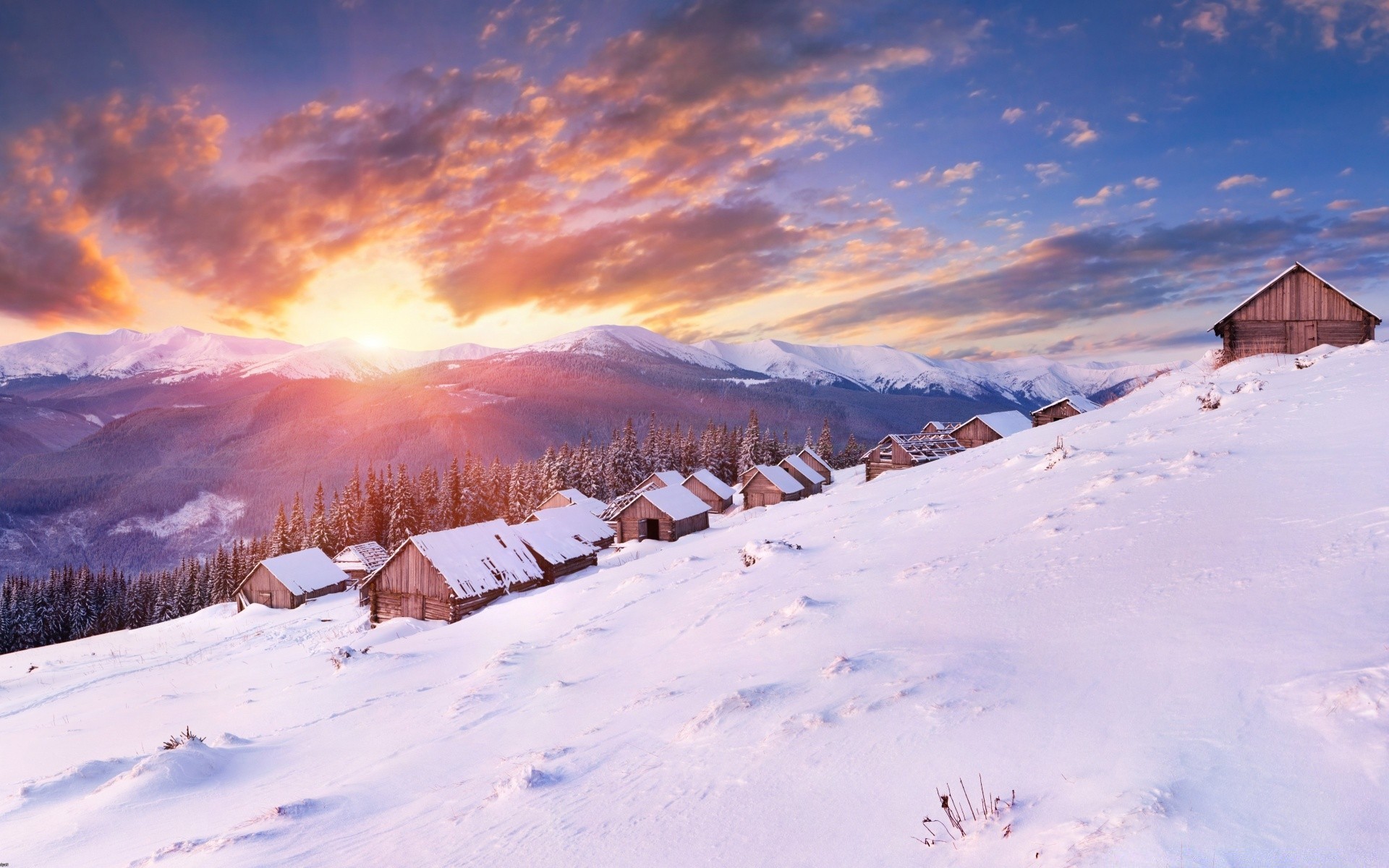 winter snow mountain cold landscape ice scenic frozen resort frost weather outdoors hill