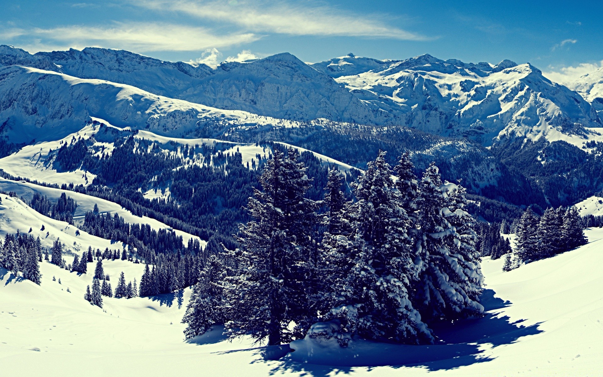 winter schnee berge malerisch berggipfel alpine resort verschneit holz kalt landschaft hügel tal evergreen eis panorama hang verschneit skigebiet