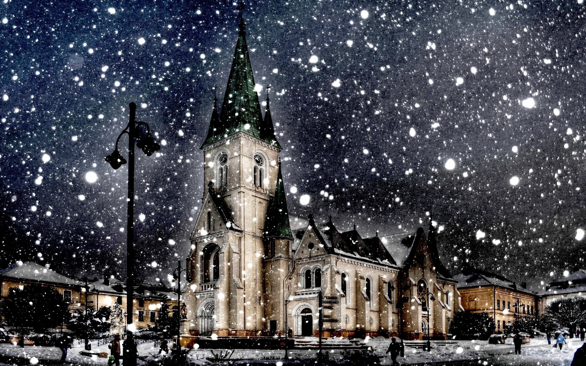 winter reisen stadt himmel architektur haus straße licht abend stadt im freien städtisch schnee spektakel