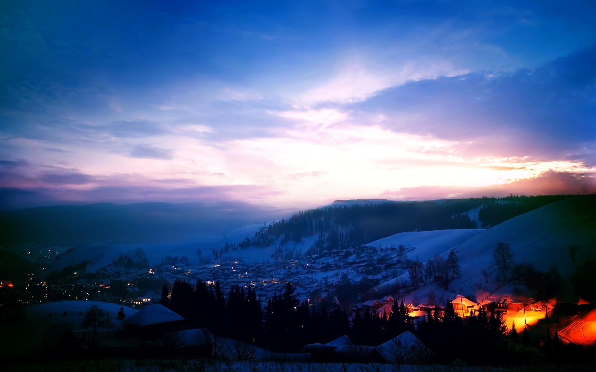 winter sonnenuntergang himmel berge dämmerung reisen landschaft abend natur dämmerung im freien licht sonne