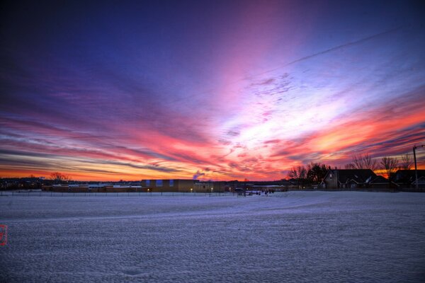 Giorno tramonto acqua inverno