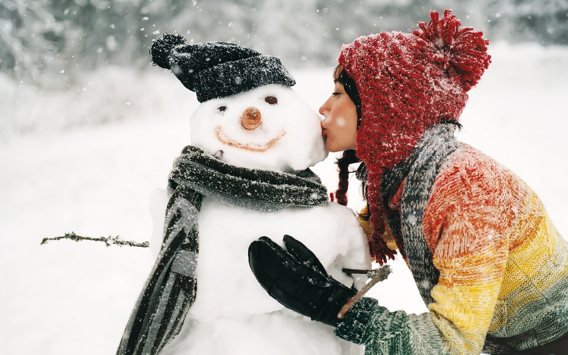 hiver neige froid écharpe gants en plein air femme porter