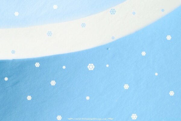 Snowflakes on a blue and white background