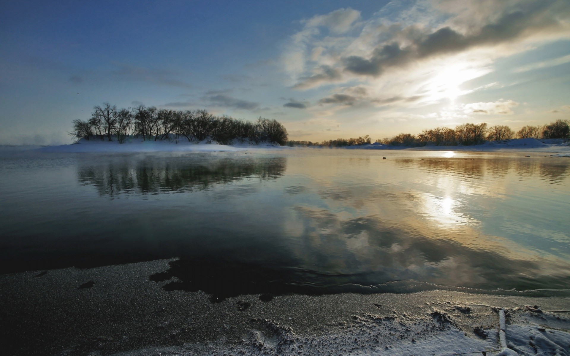 winter wasser sonnenuntergang see dämmerung landschaft reflexion natur himmel fluss im freien abend dämmerung