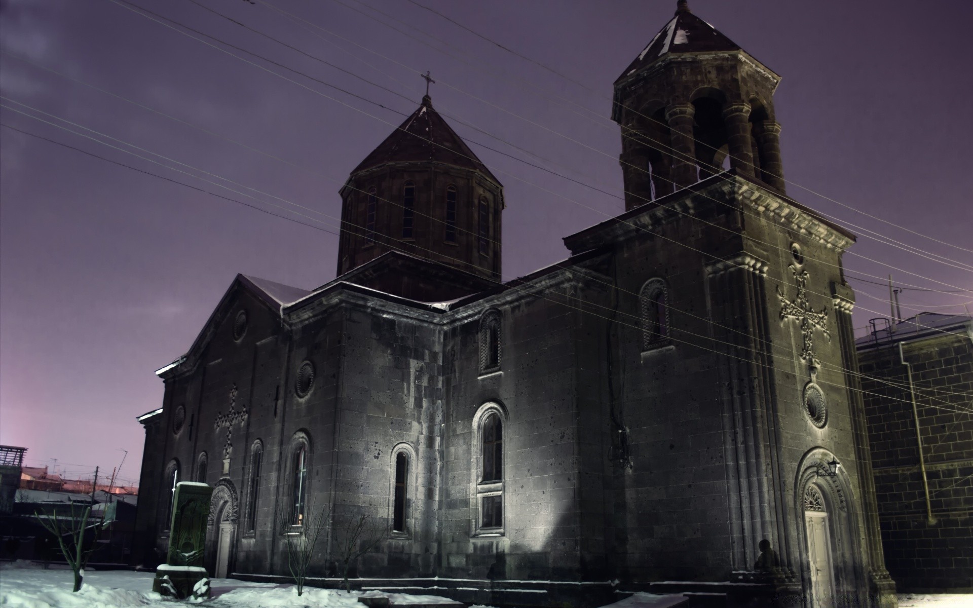 winter church architecture religion cathedral building travel city sky tower old outdoors landmark temple tourism