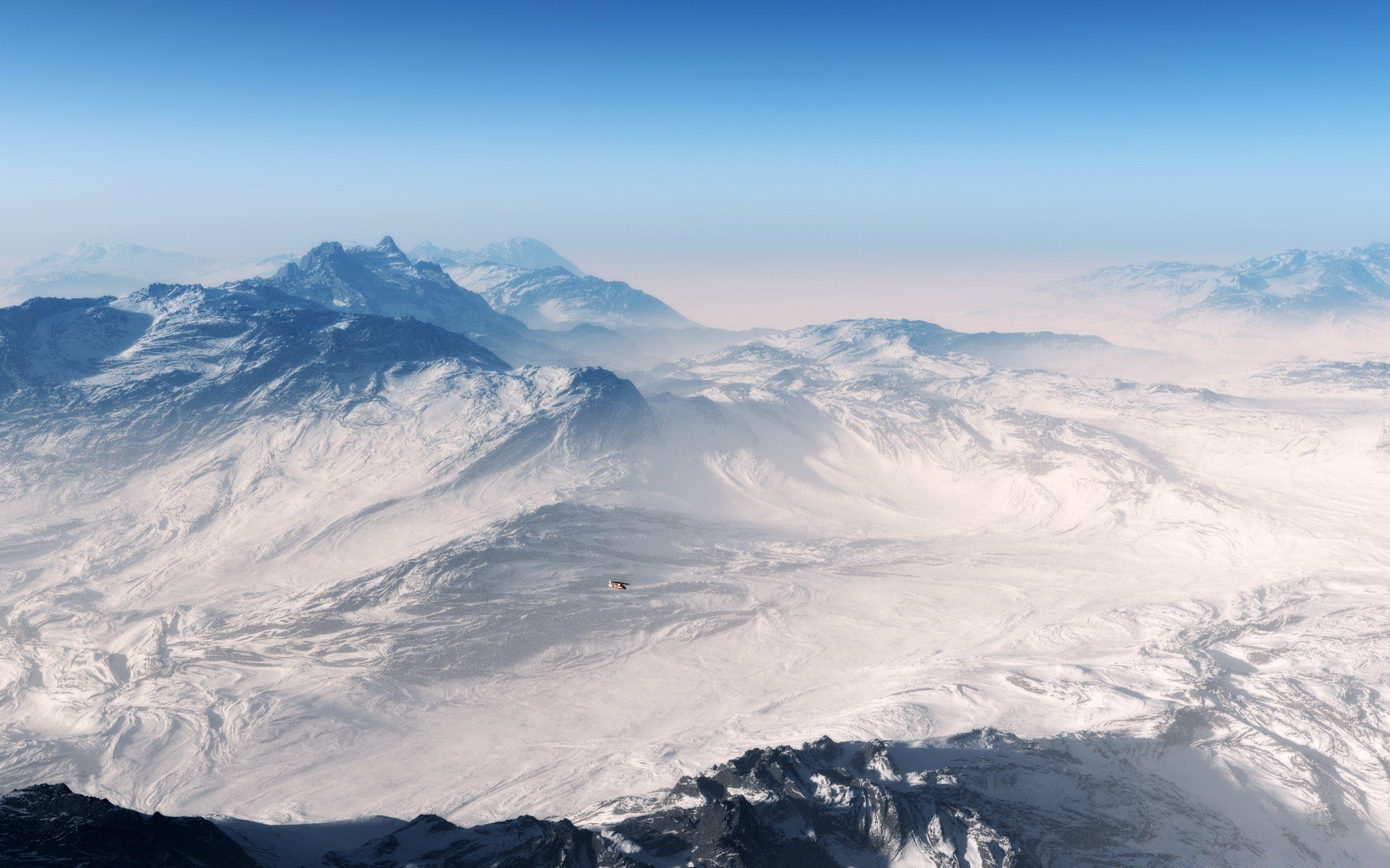 winter schnee berge hoch kalt eis natur himmel berggipfel gletscher im freien reisen gutes wetter