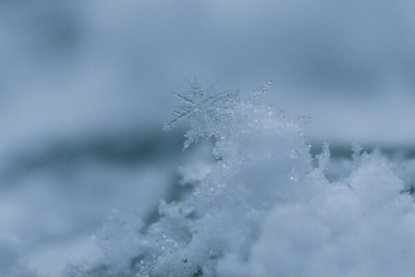 Sanfte kalte Eisschollen im Schnee