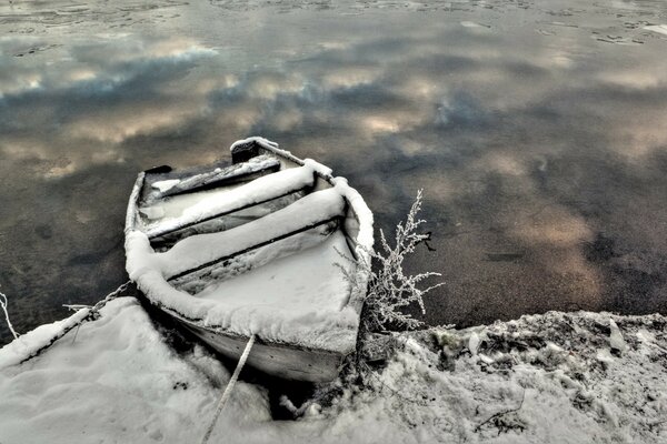 Lieblingsstrand am Winterabend