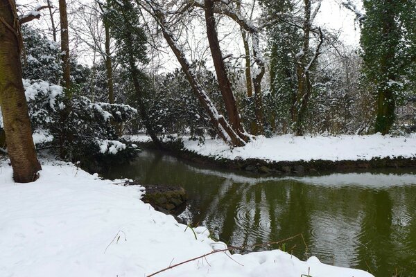 Landschaft mit Schnee Wetter im Winter