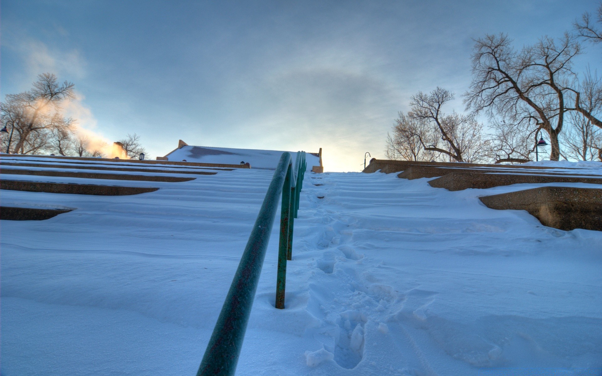 winter snow cold landscape water ice dawn sunset frozen nature outdoors weather travel frost sky fair weather