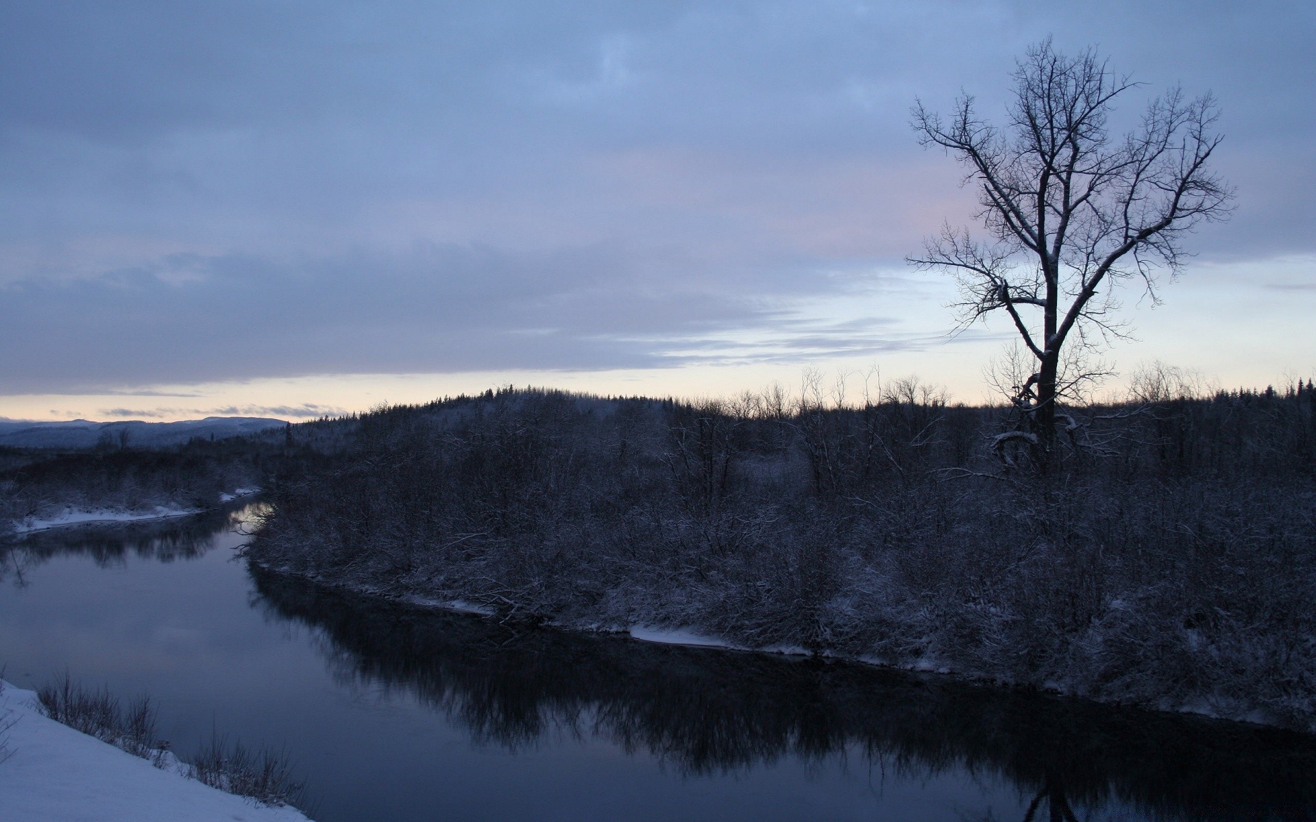 winter landscape tree water lake river nature sky outdoors reflection weather daylight wood travel scenic dawn