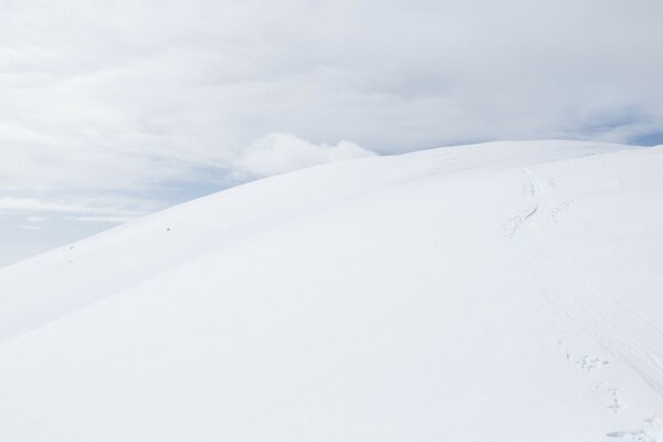 Paisaje frío de invierno y mucha nieve