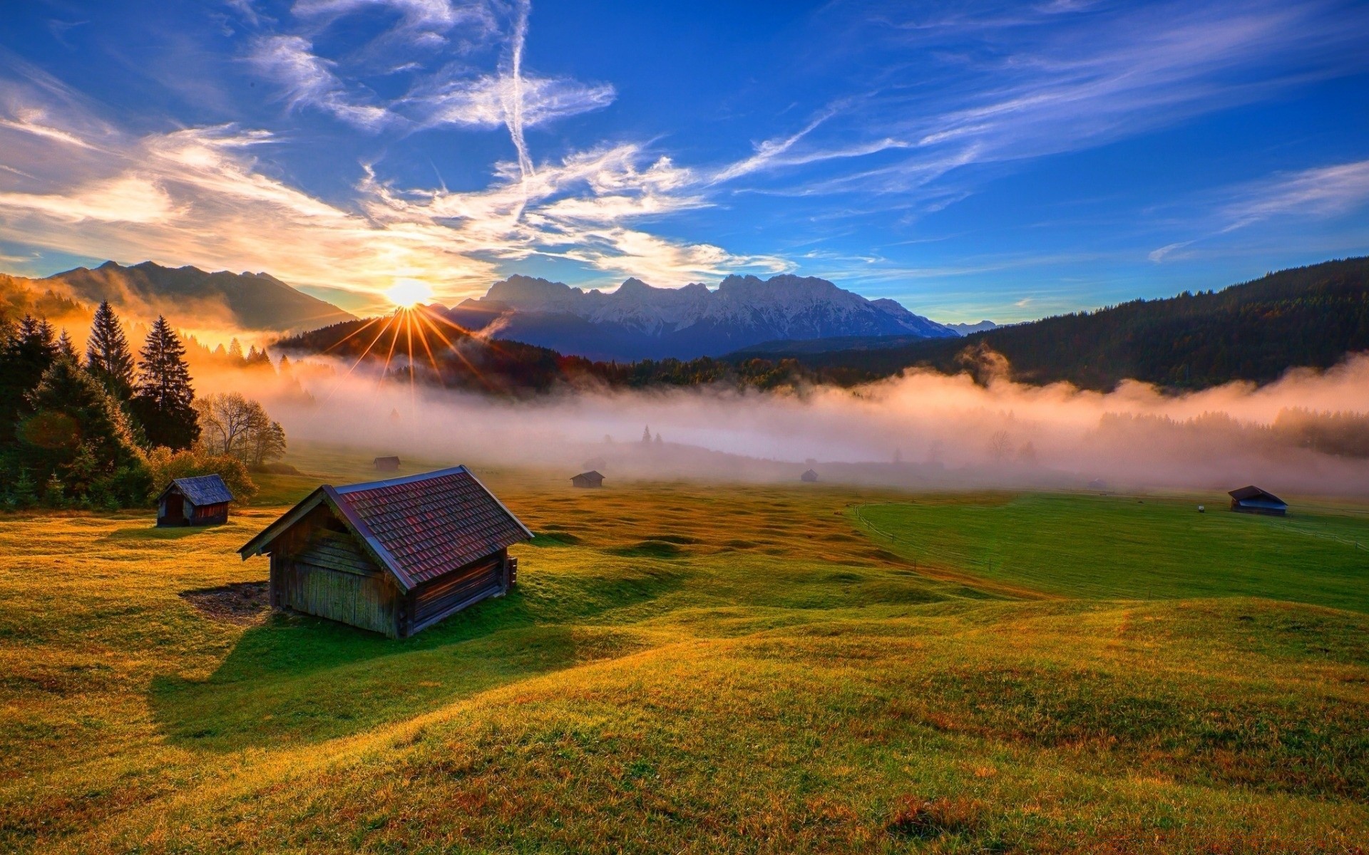 landschaft sonnenuntergang natur dämmerung himmel im freien landschaft gras berge reisen am abend des ländlichen sommer gutes wetter sonne landschaft