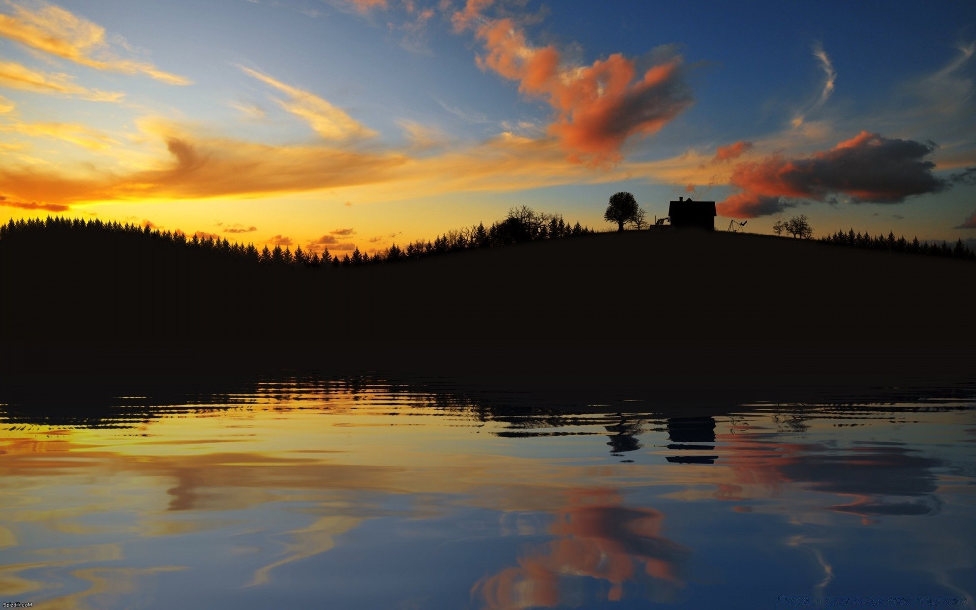 see sonnenuntergang wasser dämmerung reflexion abend dämmerung landschaft natur himmel im freien fluss baum sonne reisen