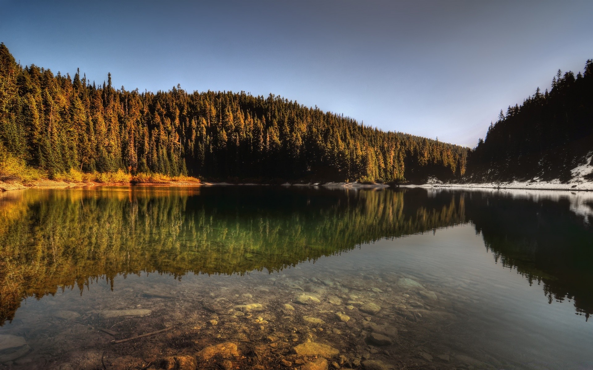 see landschaft wasser reflexion dämmerung fluss sonnenuntergang natur holz holz himmel im freien herbst