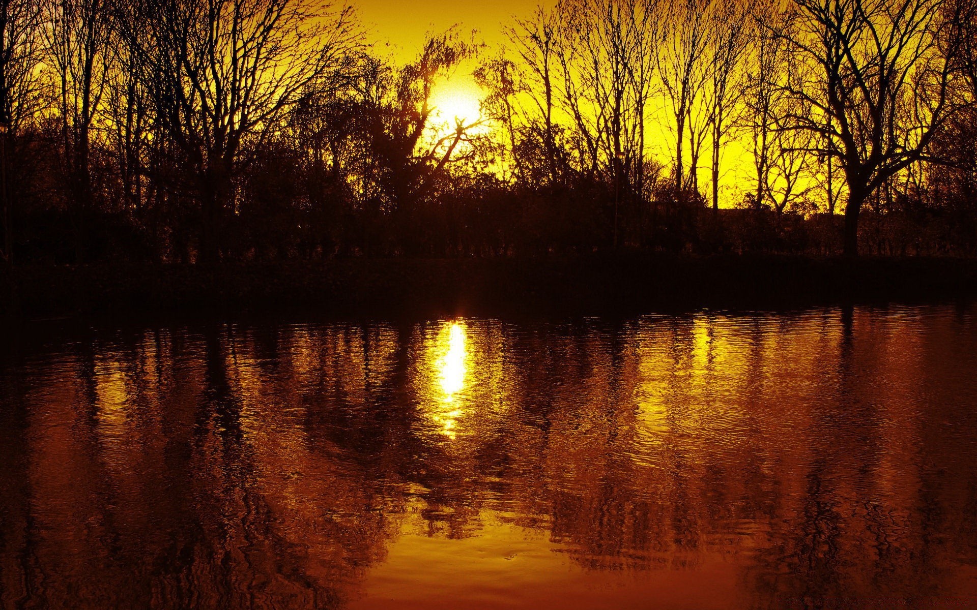 lac réflexion eau coucher de soleil aube rivière soir arbre paysage nature lumière crépuscule à l extérieur soleil beau temps parc ciel bois automne