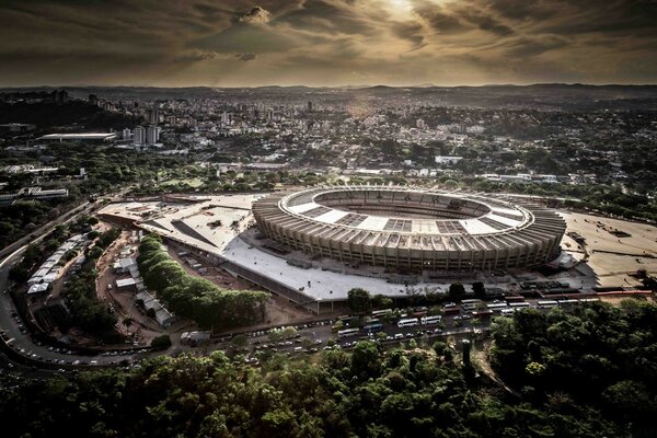 Costruzione di architettura per il calcio spettacolare