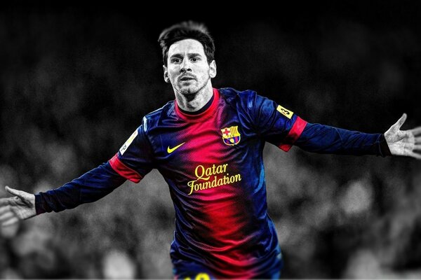 Lionel Messi sur CHB photo de fond