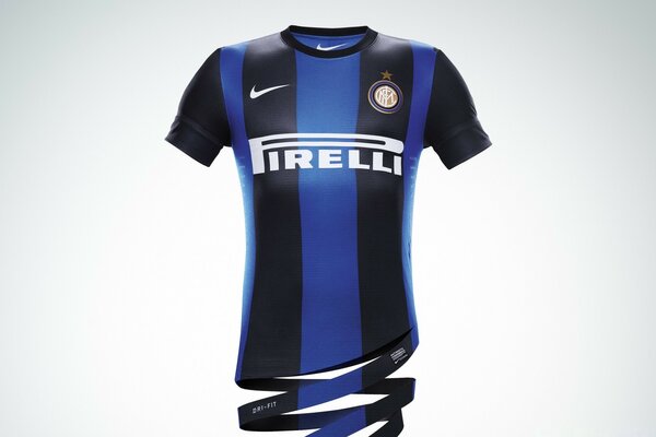 Uniforme maglia da calcio nero strisce blu