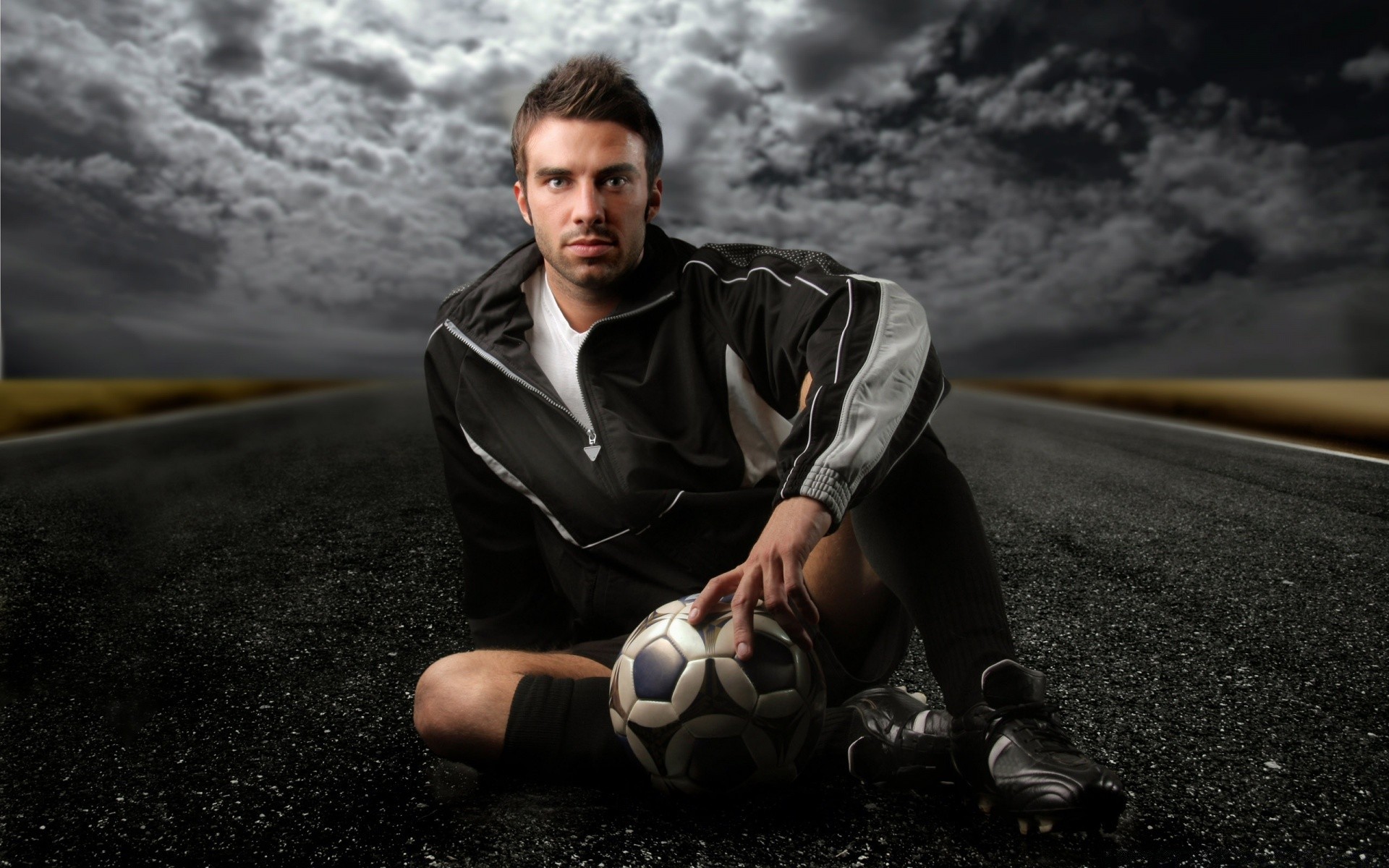 fútbol hombre retrato solo adulto