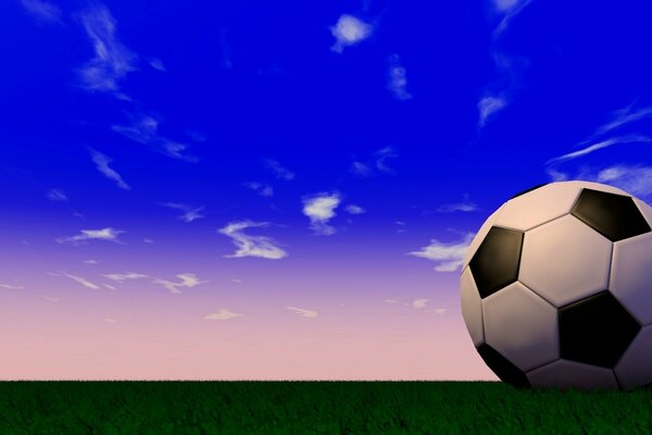 Pallone da calcio contro il cielo