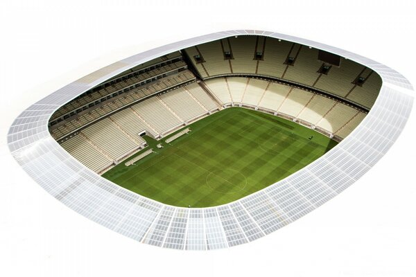 Layout eines Fußballstadions ohne Menschen